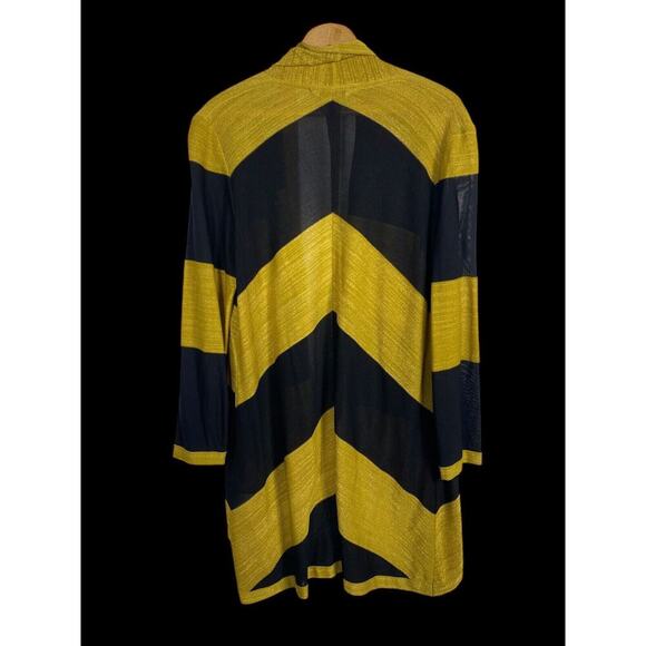 Exclusively Misook Cardigan Wrap Size XL Gold Black Duster Elegant Evening Wear - Picture 13 of 14